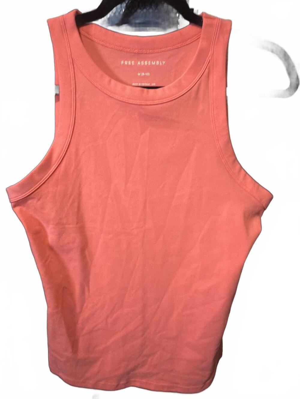 Free Assembly Men's Tank Top Sleeveless Coral Medium